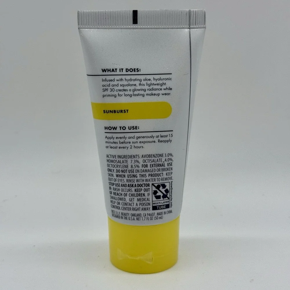 e.l.f. SKIN Suntouchable Whoa Glow SUNBURST Sunscreen SPF 30 Makeup Primer - NEW